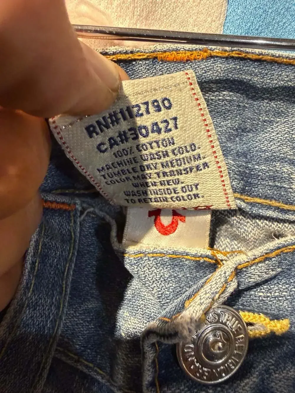 True Religion Billy Distressed Koi Fish Embroidered Pocket Jeans